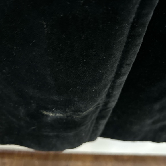 VTG Brittany Bay by Bernard Casual Women S Black Velvet Maxi Trench Coat Witchy - Picture 13 of 14